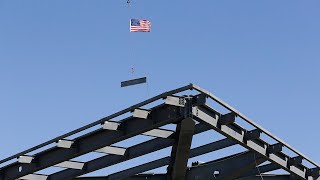 Final beam raised for Newark Airports new terminal [upl. by Alabaster90]