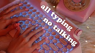 Extremely Relaxing Keyboard Typing ASMR no speaking [upl. by Mcilroy]