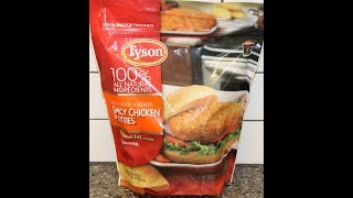 Tyson Spicy Chicken Patties Review [upl. by Kentiggerma]