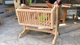 The best cradles for your babies  How to make a solid and safe cradle from old wooden pallets [upl. by Nageam]