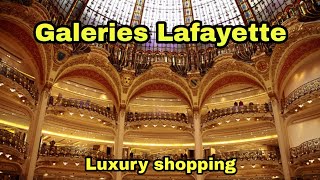 🇫🇷 Paris luxury shopping  Galeries Lafayette Haussmann 🚶 [upl. by Sucram]