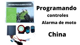 Como programar controles alarma para moto china [upl. by Harbird]