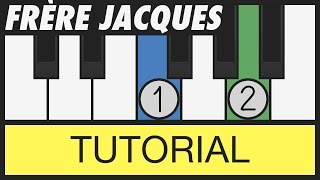 Frère Jacques Are You Sleeping  Easy Piano Tutorial [upl. by Verna]