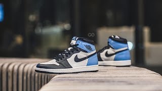 Air Jordan 1 Retro High OG quotObsidian  University Bluequot UNC Review amp OnFeet [upl. by Graybill]