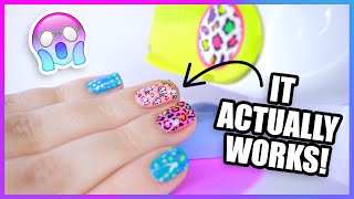 TRYING KIDS NAIL ART TOY  Go Glam Nail Salon [upl. by Penney]