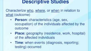 4 Descriptive and Analytical Studies  CPP NCD Epidemiology [upl. by Asreht]