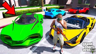 Franklin Stealing Billionaires Secret Sports Cars In GTA 5  SHINCHAN and CHOP [upl. by Enilamme]