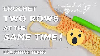 Crochet 2 rows at the SAME TIME 😱 [upl. by Platto]