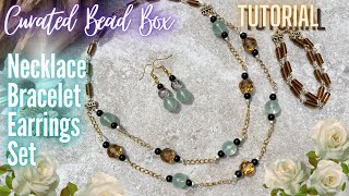 Multistrand Necklace Bracelet amp Earrings Set  Curated Bead Box  June 2022 [upl. by Draude906]