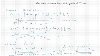 Monotonia si Semnul Functiei de Gradul Al IILea  Exercitii Rezolvate [upl. by Atinrev]