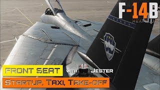 DCS World  F 14  Front Seat  Startup Taxi Takeoff with Jester [upl. by Fauch370]