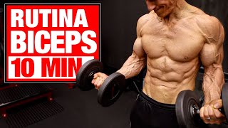 Rutina de BICEPS EN CASA  10 Minutos SETS Y REPS INCLUIDAS [upl. by Fong]