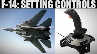 F14B Tomcat Pilot Setting Joystick HOTAS Controls Tutorial  DCS WORLD [upl. by Reece]