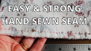 Hand Sewing Tutorial RIGHT HANDED Easy and Strong Seam [upl. by Supmart]