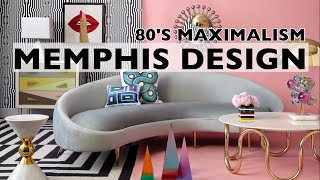 Memphis Design Style 80s MAXIMALIST style you dont want to miss Interior Design [upl. by Mirak414]