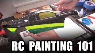 RC Painting 101  Lexan body basics w spray paint [upl. by Aryhs]