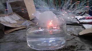 Alkali Metals In Water  Impressive Chemical Reaction  SCIENCE [upl. by Alohcin]