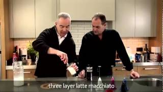 aerolatte  milk frother makes three layer caffè latte macchiato [upl. by Adnovoj726]