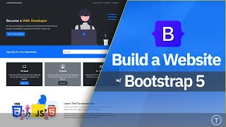 Bootstrap 5 Crash Course  Website Build amp Deploy [upl. by Lleinnad]