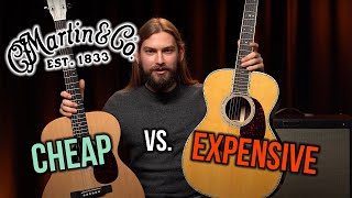 Expensive vs Cheap Martin Acoustic Guitars  000X1 vs 00042 [upl. by Watanabe]