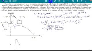 Péndulo balístico Problema resuelto [upl. by Spiers]