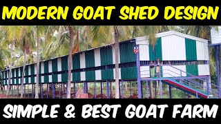 MODERN GOAT SHED  High tech Goat Farm  Goat Farming [upl. by Airan]