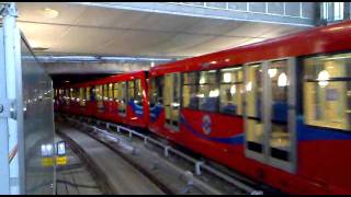 DLR trains arriving at and departing from Stratford Stratford International branch [upl. by Jepum505]