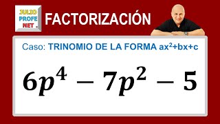 Caso 6 de factorización trinomio de la forma ax²bxc Ejercicio 5 [upl. by Llevert]