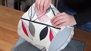 How to recover a lamp shade with fabric [upl. by Anahsat]