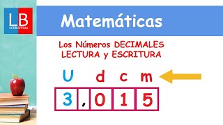 Los Números DECIMALES LECTURA y ESCRITURA ✔👩‍🏫 PRIMARIA [upl. by Aynot]