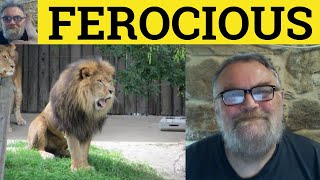 🔵 Ferocious Meaning  Ferociously Defined  Ferocious Examples  Ferociously Explained  Vocabulary [upl. by Gnirol758]