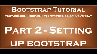 Setting up bootstrap [upl. by Krystyna]