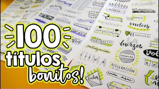 100 TÍTULOS BONITOS ✄ Barbs Arenas Art [upl. by Walters]