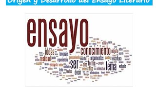 Origen y desarrollo del ensayo literario [upl. by Nedra]