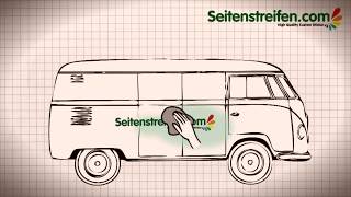 Seitenstreifen erklärt Autoaufkleber anbringen [upl. by Starla463]