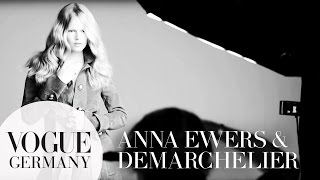 Patrick Demarchelier fotografiert Anna Ewers Cover Shoot bts fashion  VOGUE Behind the Scenes [upl. by Nadabas]