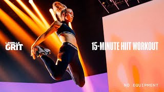 15Minute Athome HIIT Cardio Workout  LES MILLS GRIT  LES MILLS X REEBOK NANO SERIES [upl. by Annadroj]