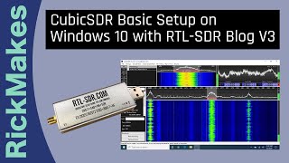 CubicSDR Basic Setup on Windows 10 with RTLSDR Blog V3 [upl. by Trebla]