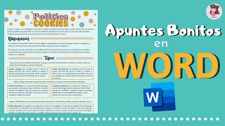 COMO HACER APUNTES BONITOS DIGITALES  apuntes en word [upl. by Booker]