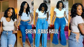 SHEIN PLUS AND MIDSIZE BLUE JEAN HAUL PART 1  DECEMBER 2022 [upl. by Hoffmann721]