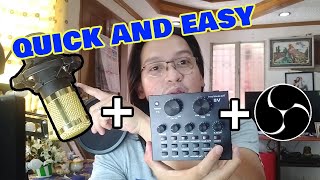 how to connect BM800 condenser mic to OBS  QUICK and EASY [upl. by Lowson]