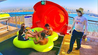 Aquaventure Waterpark  New Water Slides Atlantis The Palm Dubai [upl. by Ebby272]