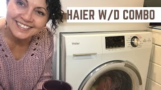 Haier WasherDryer Ventless Combo Unit Review Tiny House Laundry [upl. by Jea]