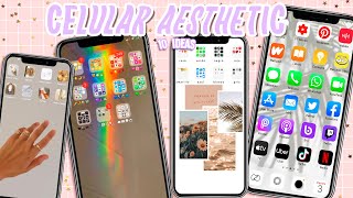 PERSONALIZA Y ORGANIZA TU CELULAR ❤️10 IDEAS AESTHETIC fondos de pantalla aplicaciones y más [upl. by Boyer]