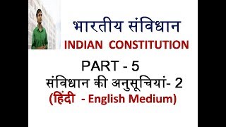 Indian constitution Part 5 schedules of Indian constitution [upl. by Maher262]