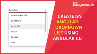 Create an Angular Dropdown List Using Angular CLI [upl. by Samella18]