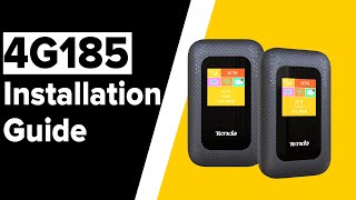 Installation Guide for Tenda 4G185 4G LTE Mobile WiFi hotspot [upl. by Anaiek]