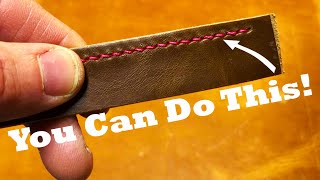 How to Hand Stitch Leather Get Better Fast [upl. by Jacquelyn]