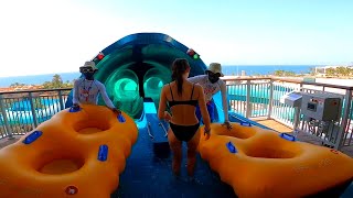 Torpedo Waterslide at Trident Tower Aquaventures Waterpark Dubai [upl. by Enirehtakyram245]