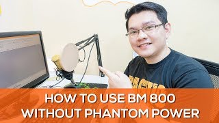 How to use BM 800 Condenser Microphone without phantom power  How to edit BM 800 audio [upl. by Zerelda]